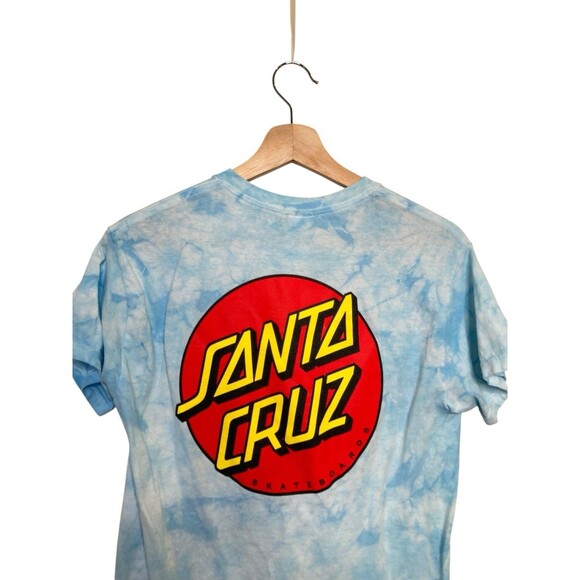 Santa Cruz Skateboarding Classic Dot  Regular Tee S Caroline Blue Crystal Wash - Picture 4 of 10
